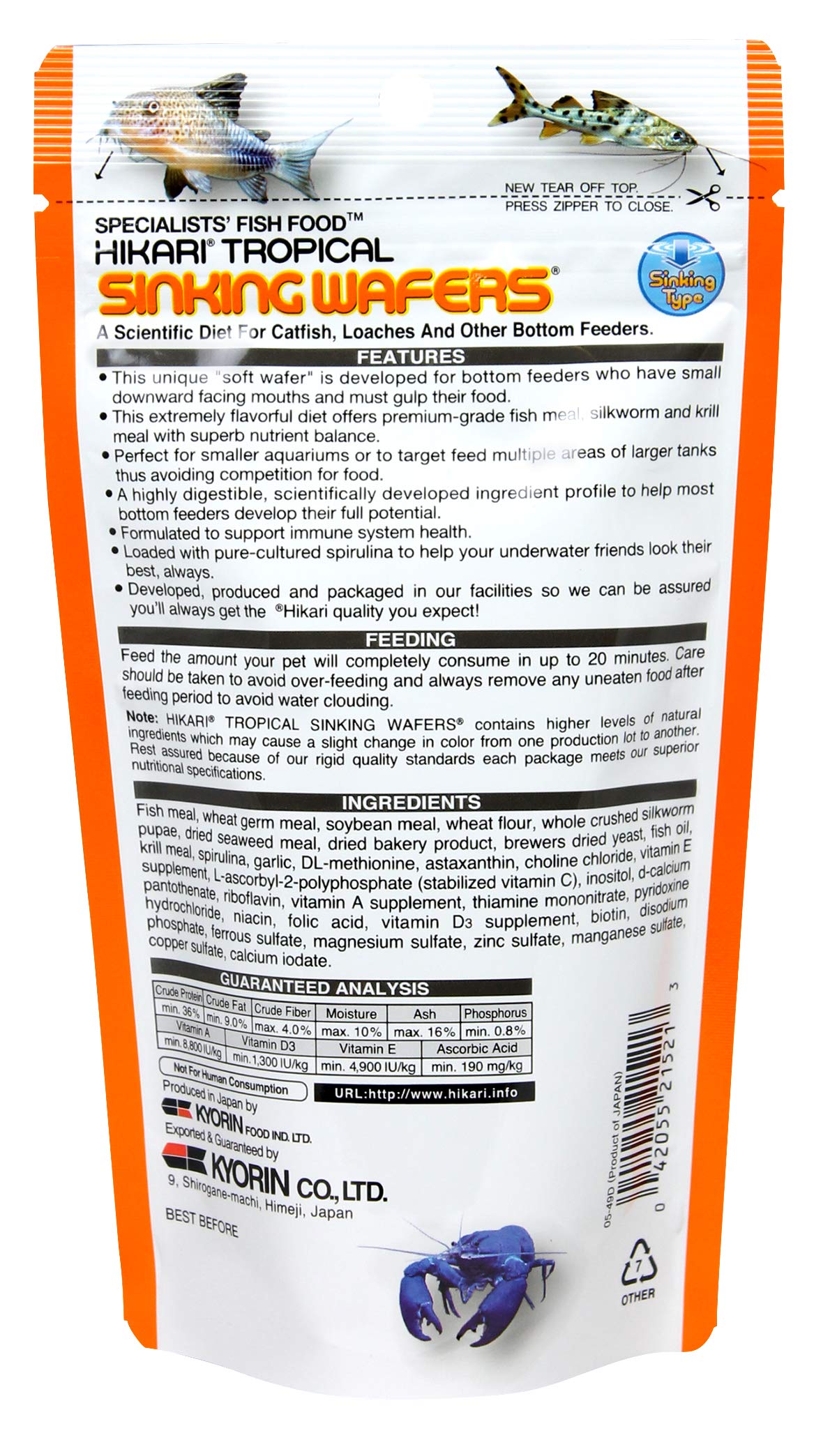 Hikari Tropical oblea en forma de disco, fácil consumo para todos.