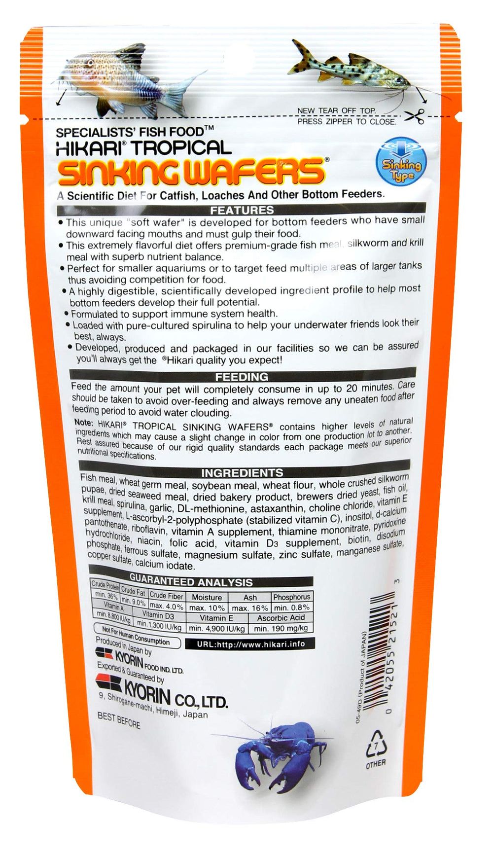 Hikari Tropical oblea en forma de disco, fácil consumo para todos.