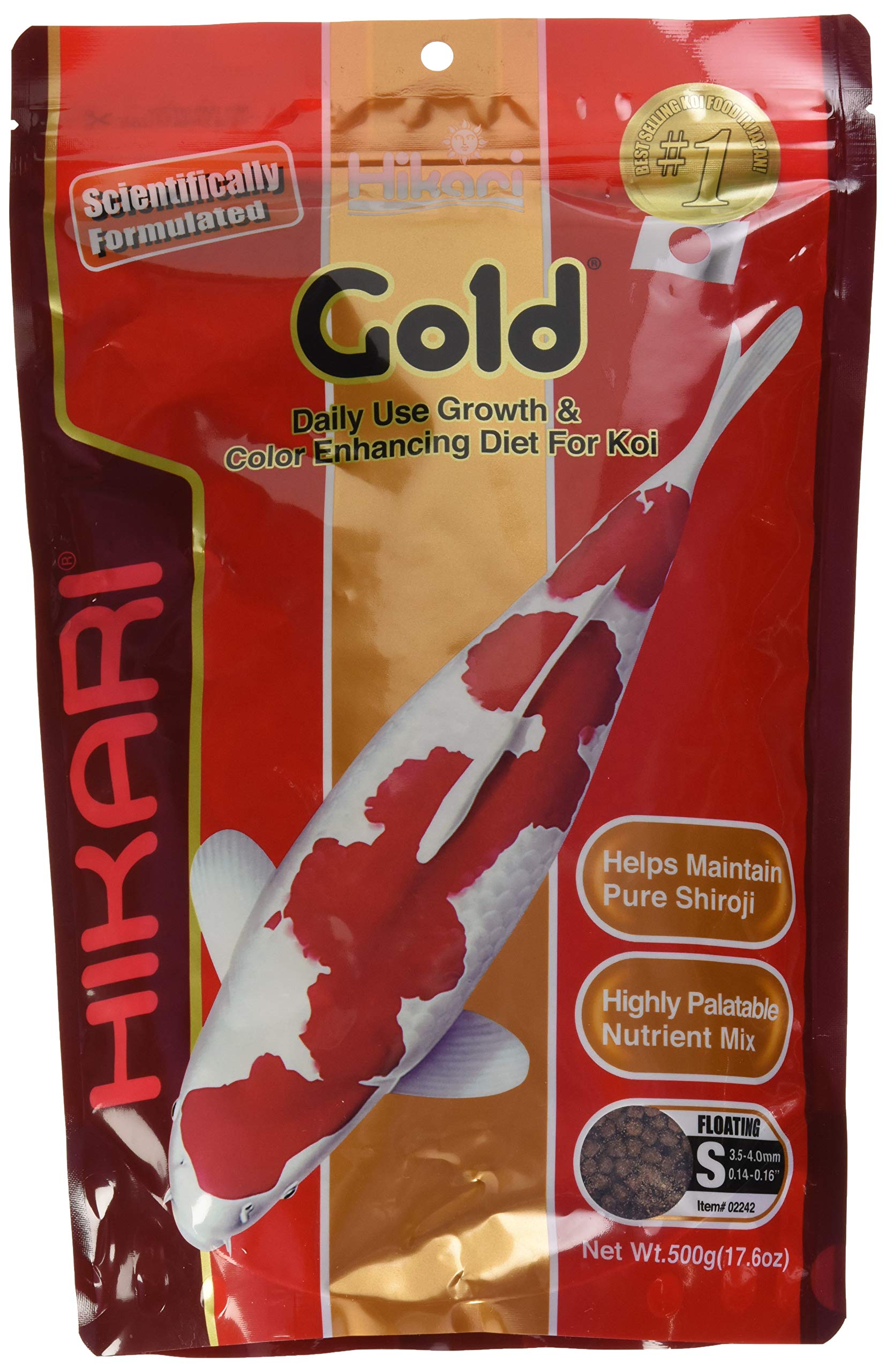 Hikari Oro Mini, pellets para koi, mejora el color y la nutrición diaria.