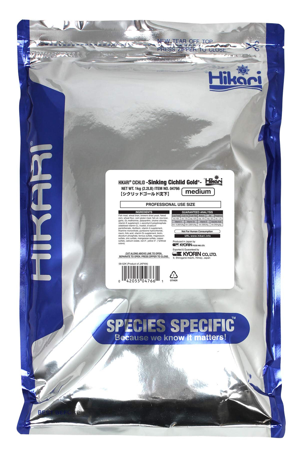 Hikari pellets ciclidos hundidos: alimento que no ensucia el agua