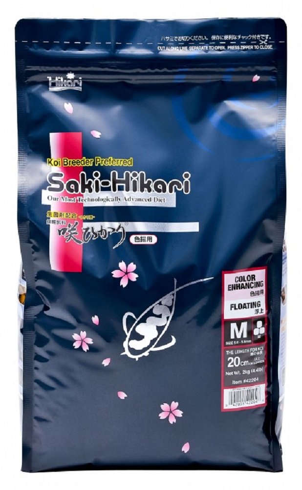 Hikari Saki pellets color mediano para koi, mejora color y digestibilidad en dieta diaria
