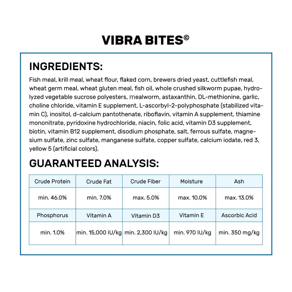 Hikari Vibra Bites larvas de harina como sabor