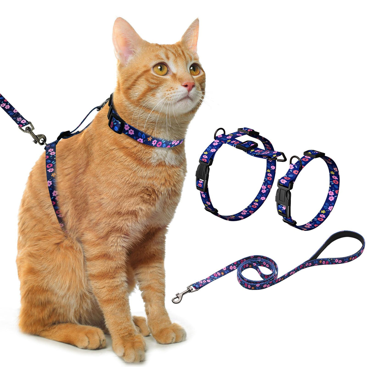 Arnés Hikiko para gato con ajuste-confort, ideal para paseos diarios
