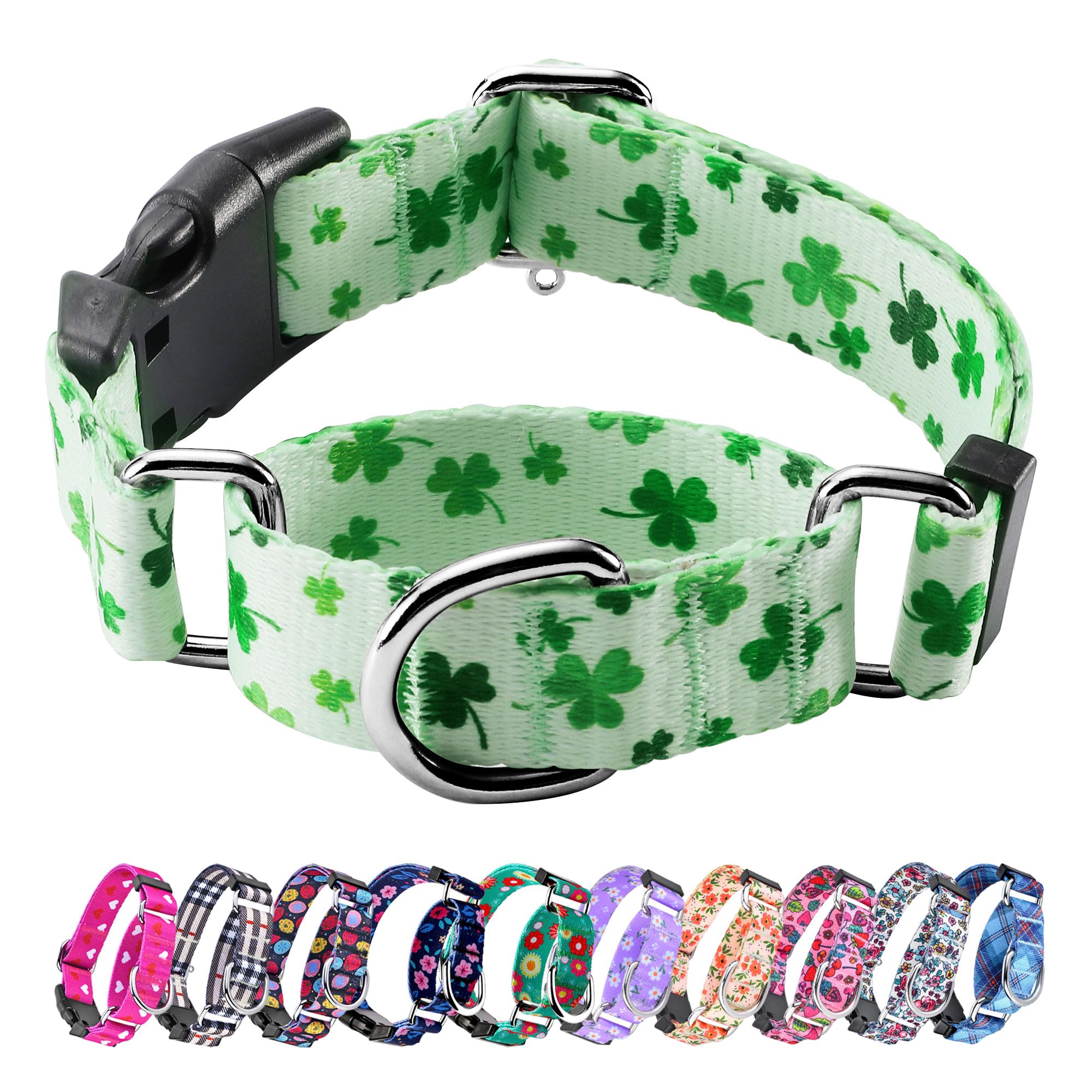 Collar martingale Hikiko con hebilla de liberación rápida, ideal para entrenamientos diarios.