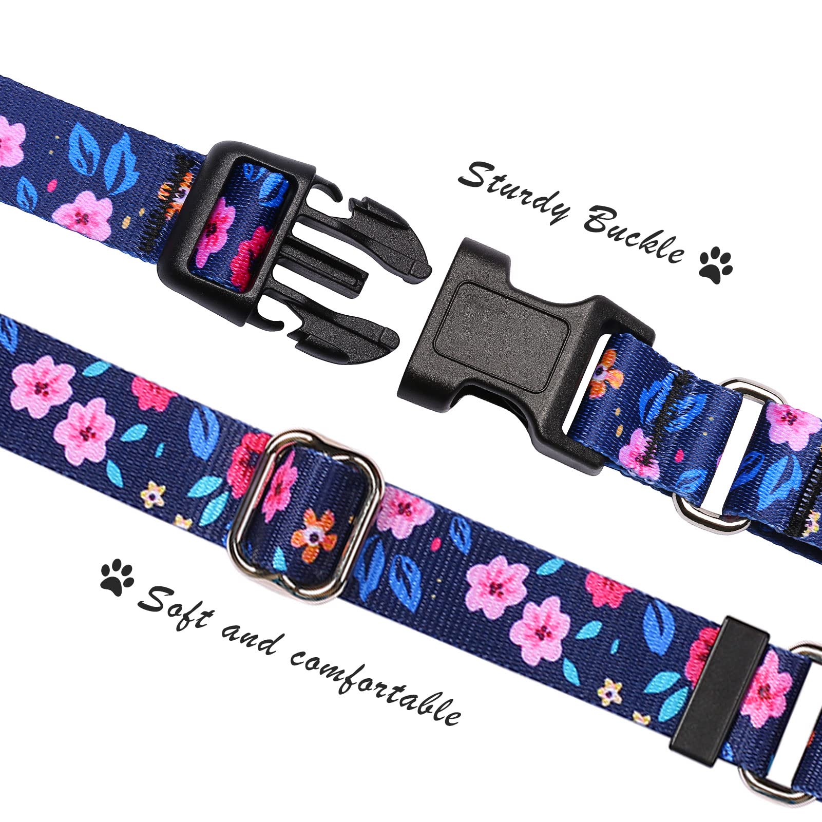 Hikiko collar martingale de nylon suave, ideal para paseos diarios.
