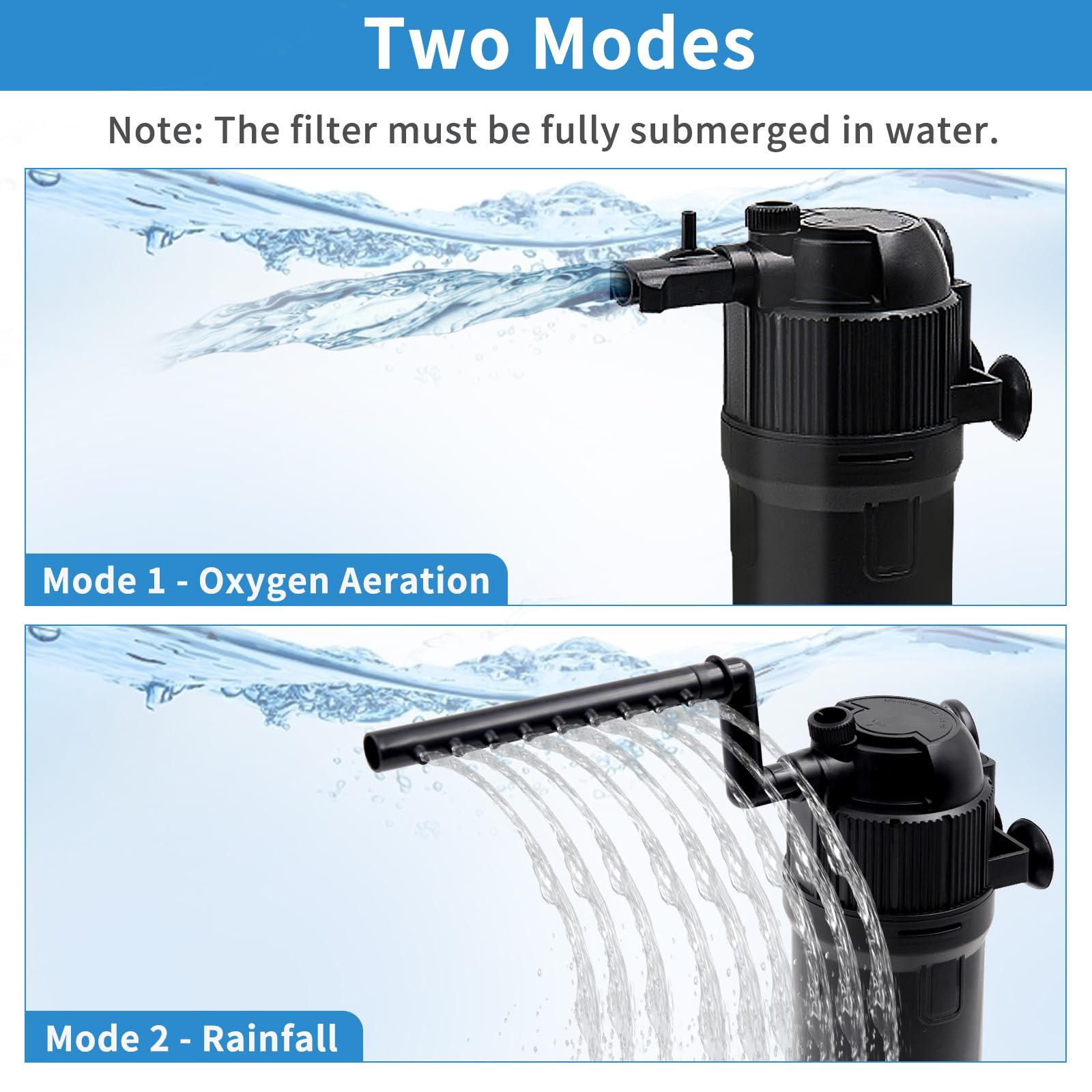 HIKPEED modo aireación aumenta oxígeno en el agua
