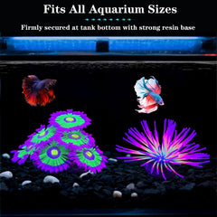 HIKTQIW decoracion acuario: coral artificial realista con colores vivos.