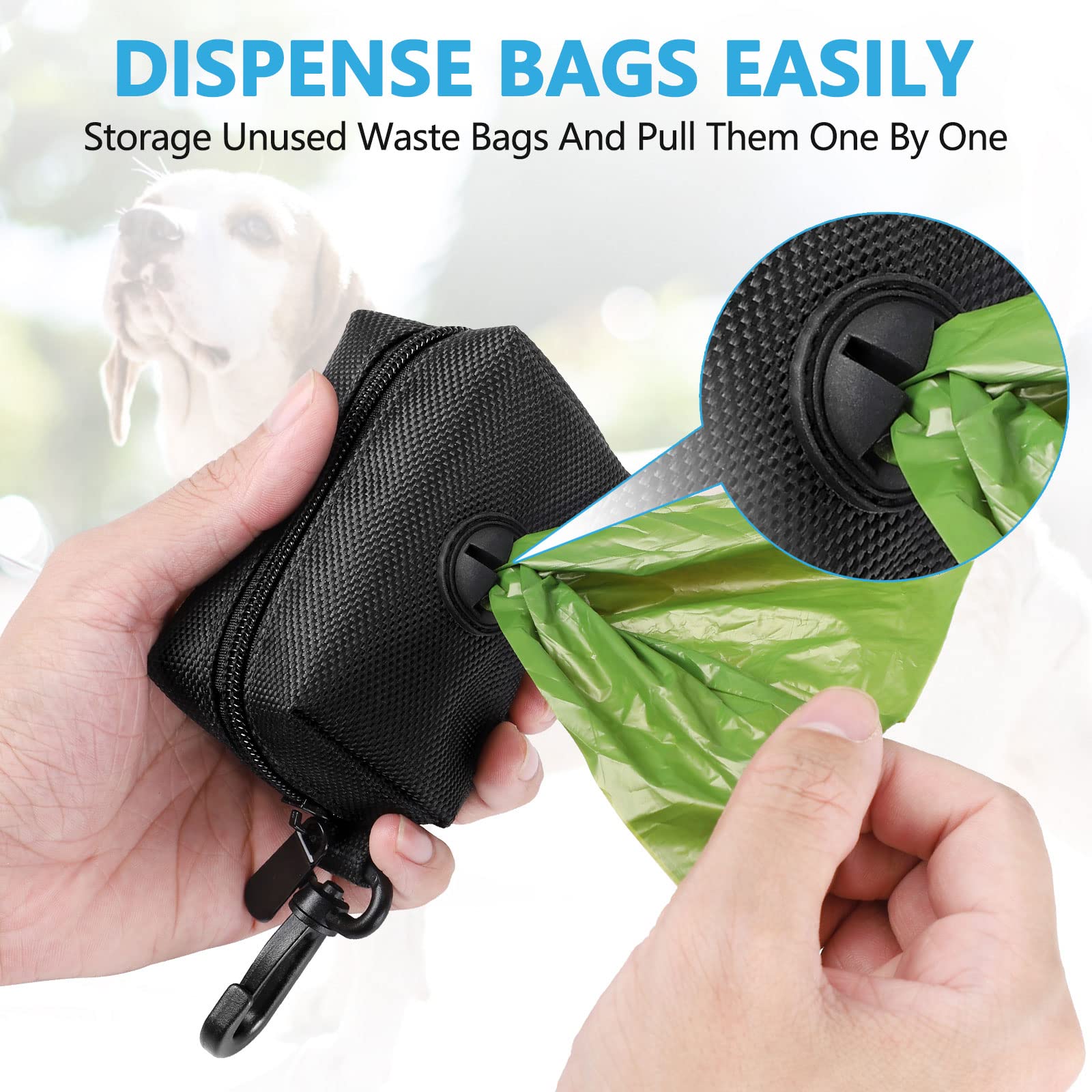 Hilihali dispensador con 16 rollos, acceso rápido a bolsas para heces.