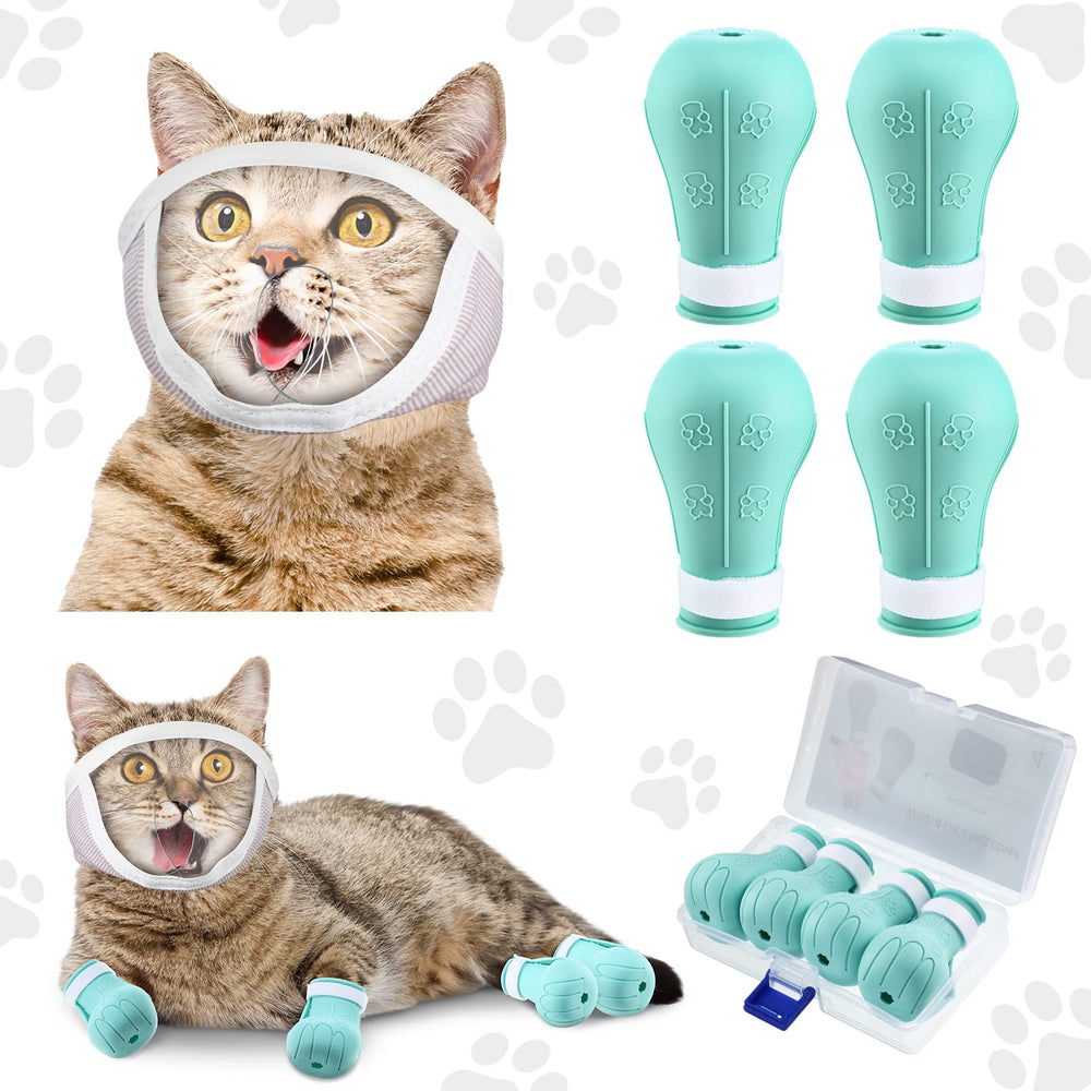 Hillban bozal para gato transparente para cuidado del pelaje y comodidad