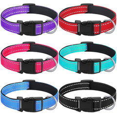 Hillban collar reflectante rojo: mejora la visibilidad en la noche para paseos seguros.