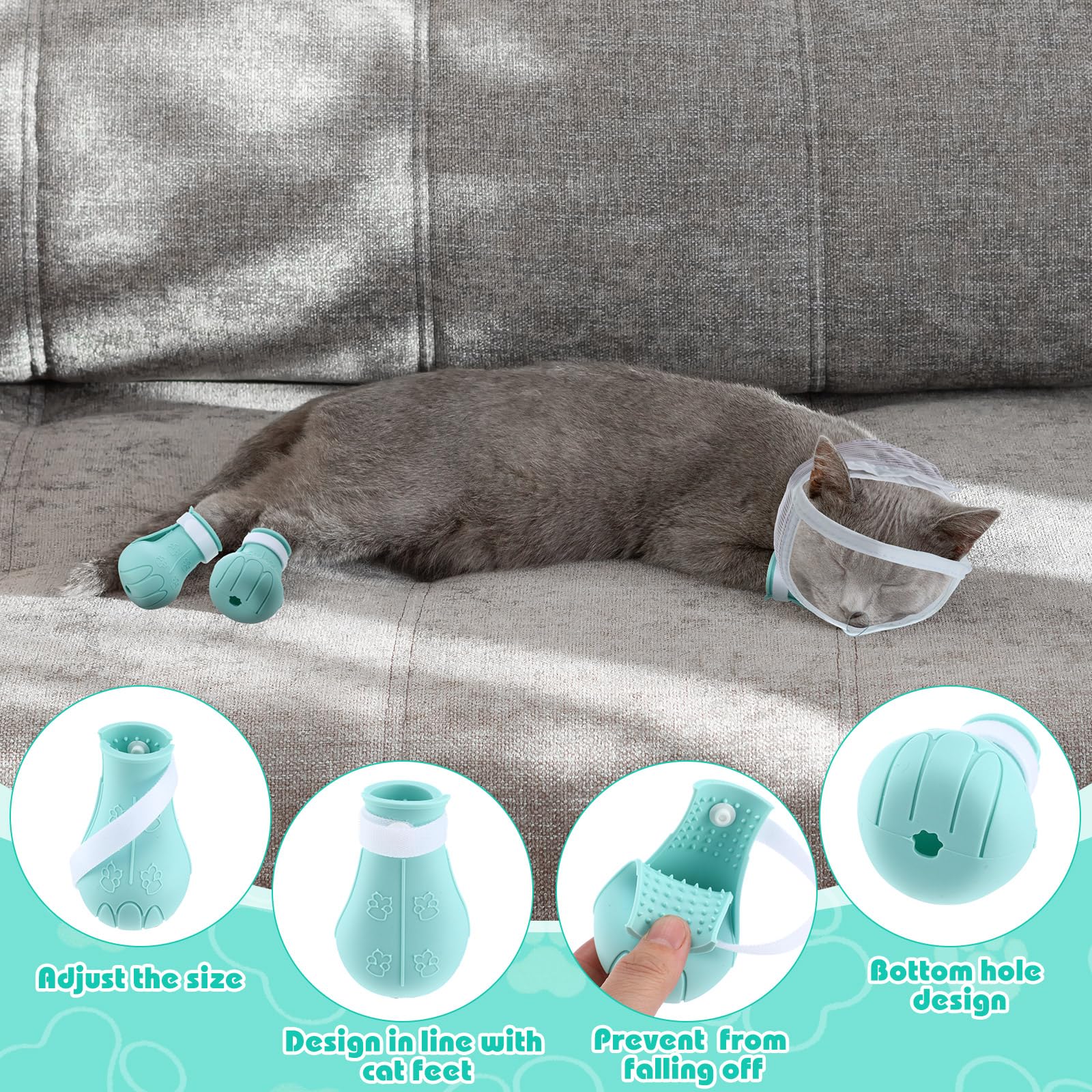 Hillban bozal tamaño pequeño para gato, ajuste seguro