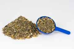 Etiqueta de Herb Power con ingredientes clave para caballos.