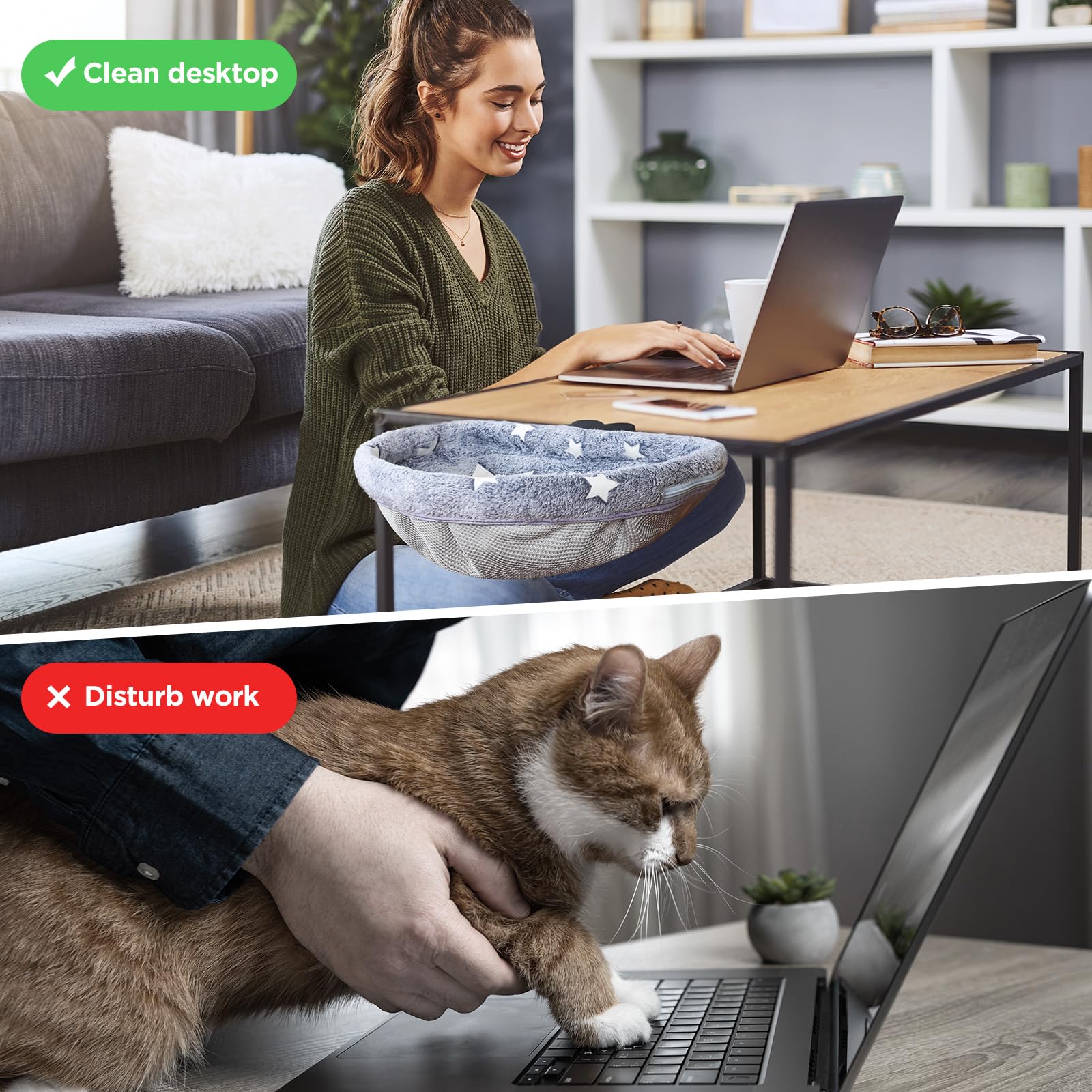 Himake cubierta desmontable lavable mantiene limpio el área del gato.