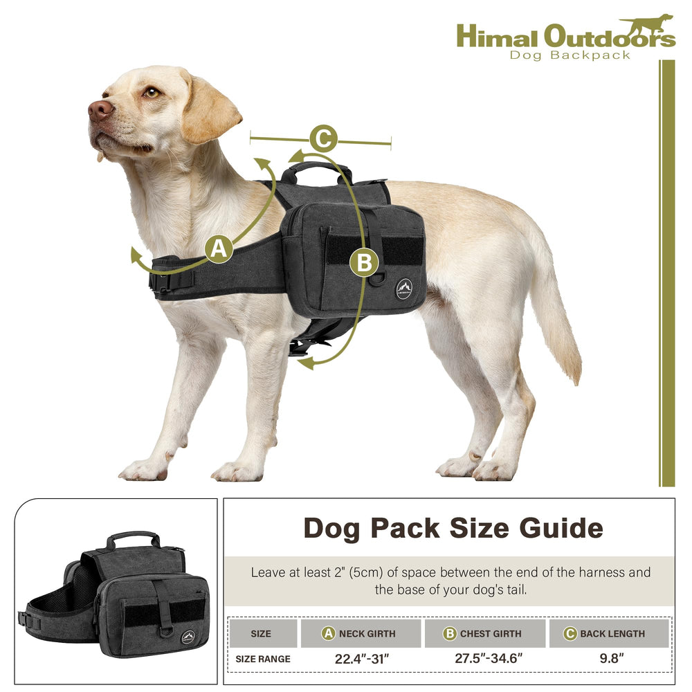Manija superior reforzada de la Mochila Himal Outdoors para ayudar al perro.