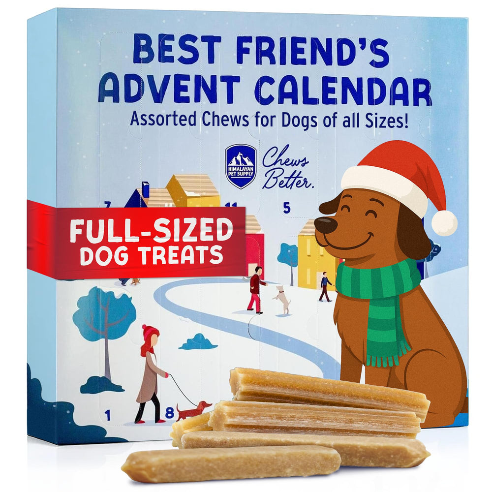 Himalayan Dog Chew calendario adviento para perros, 12 sorpresas saludables