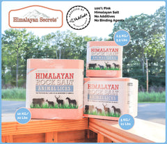Textura del sal rosa mineral de Himalayan Secrets lista para lamido suave