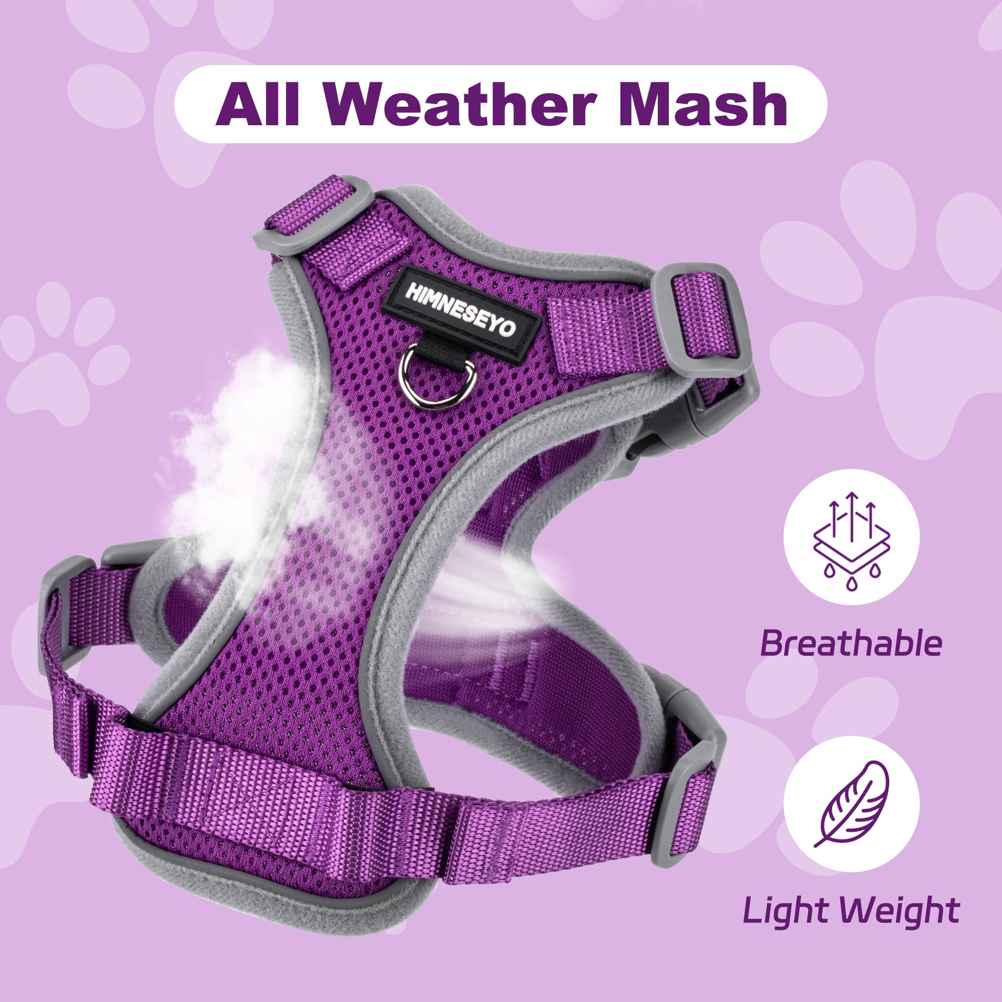 HIMNESEYO correa para perro pequeño con agarre ergonómico.