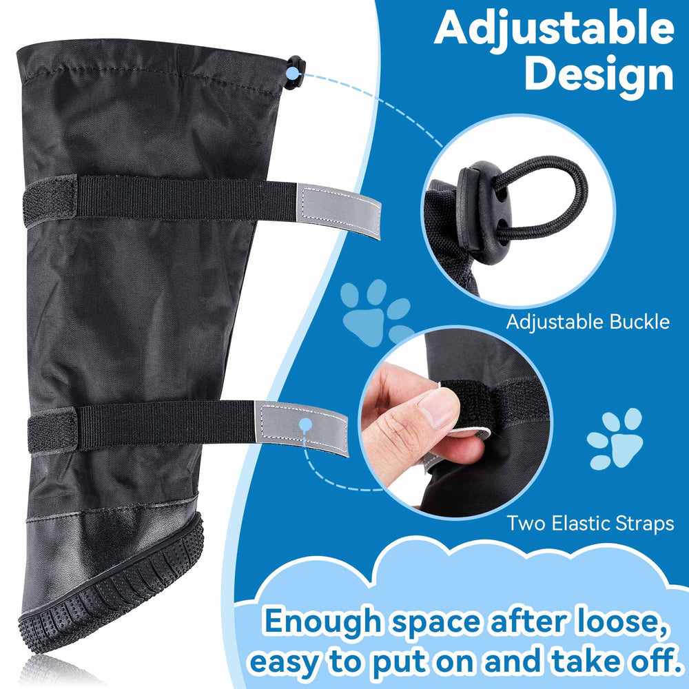 Hipaw botas impermeables para perro con enfoque en lluvia, mantienen patas secas durante caminatas