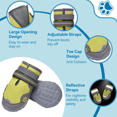 Hipaw botas con ajuste y tiras reflectantes para mayor seguridad nocturna