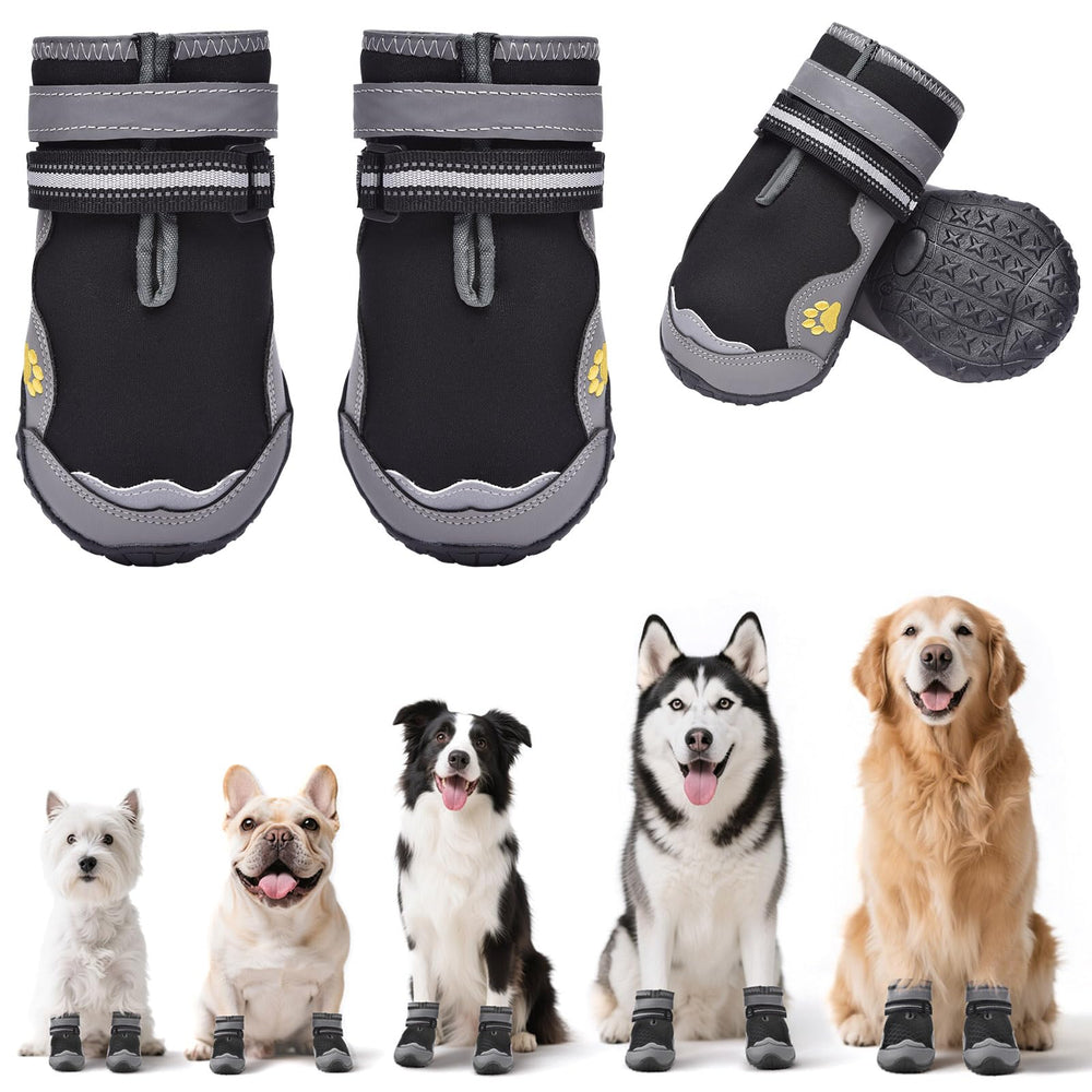 Botas Hipaw para perros en invierno, protección impermeable para patitas durante caminatas.