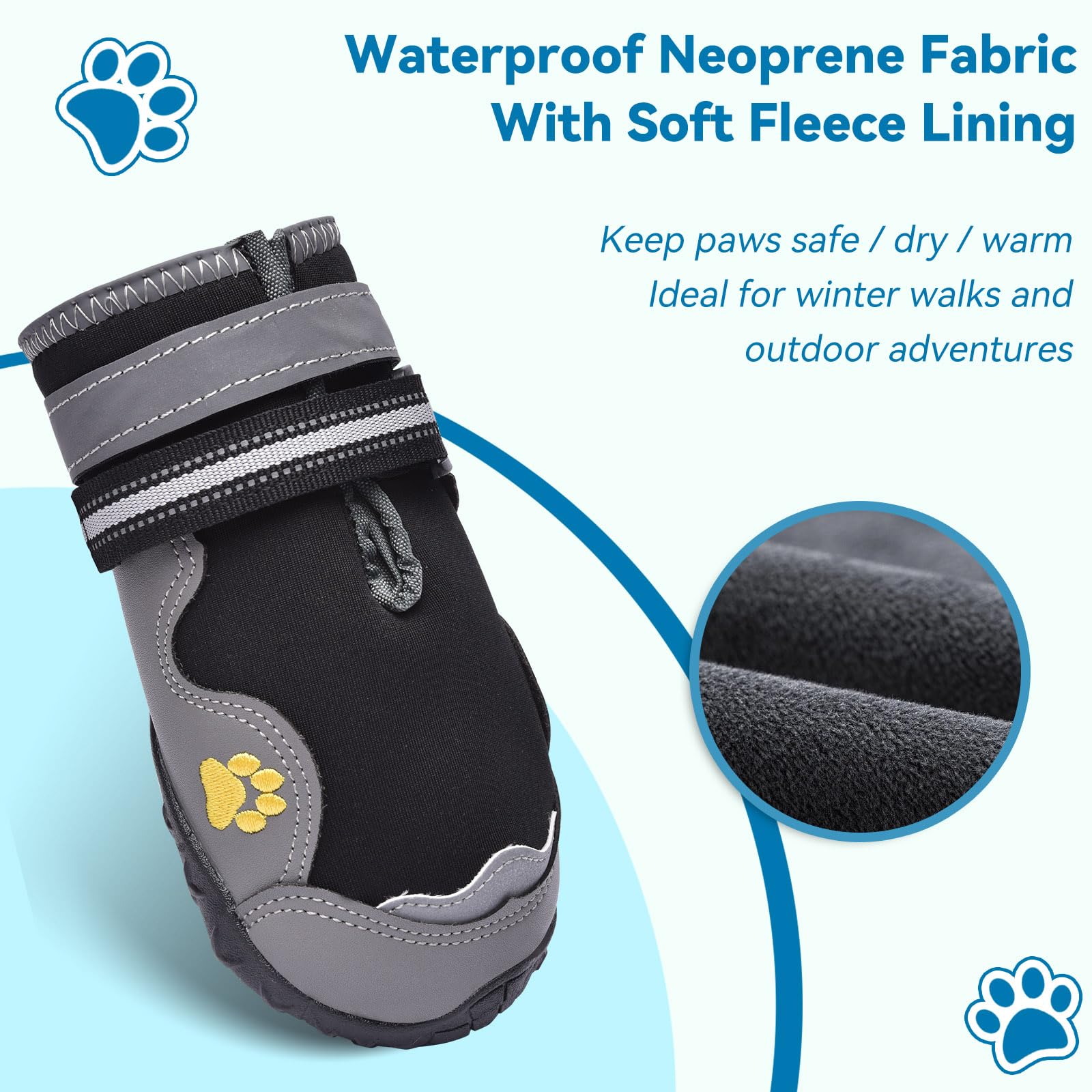 Hipaw: primer plano de bota impermeable con forro suave
