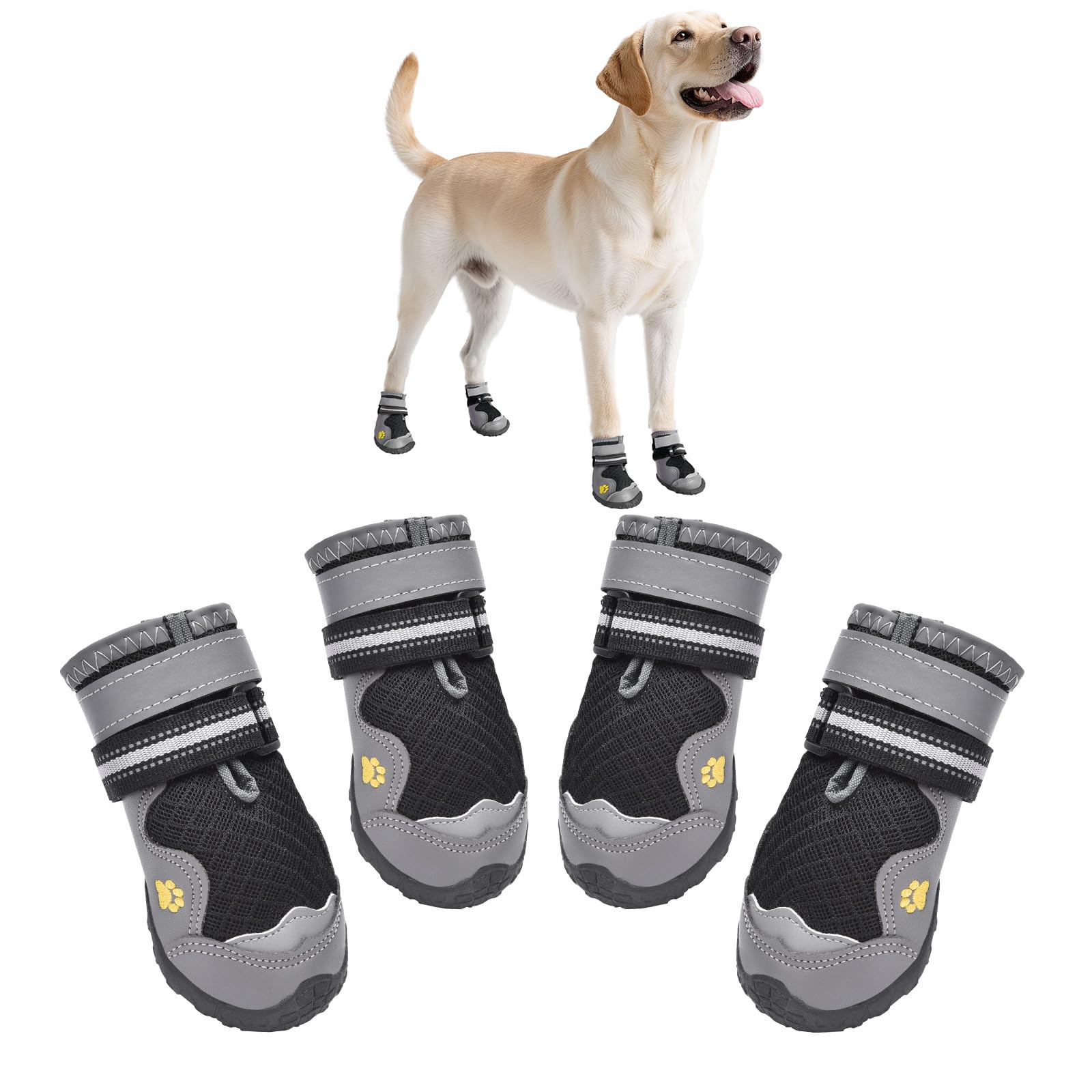 Hipaw botitas con cierre de velcro ajustable para perros activos