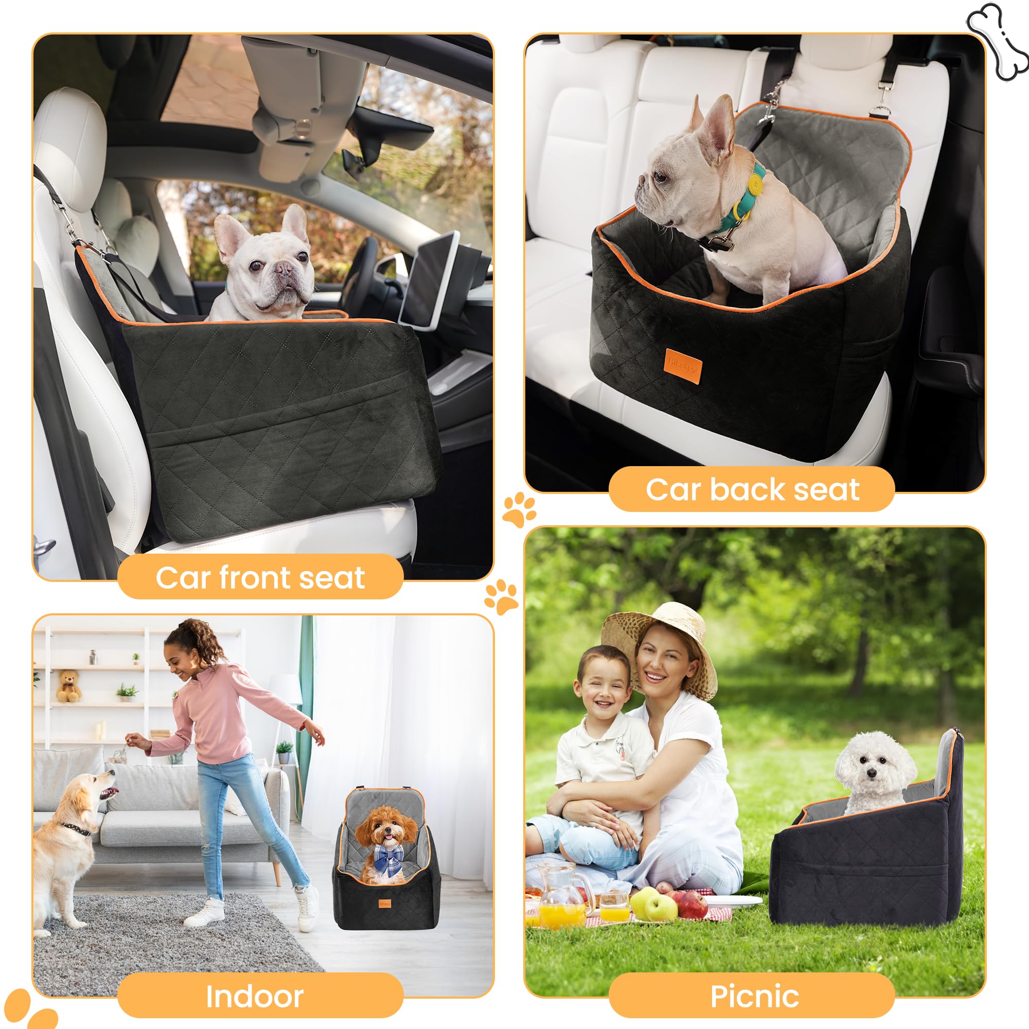 HiPetpy asiento versátil con doble función cama para casa y camping
