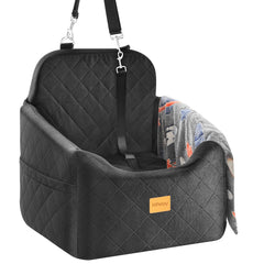 HiPetpy asiento elevado para perro pequeño con vista amplia en coche