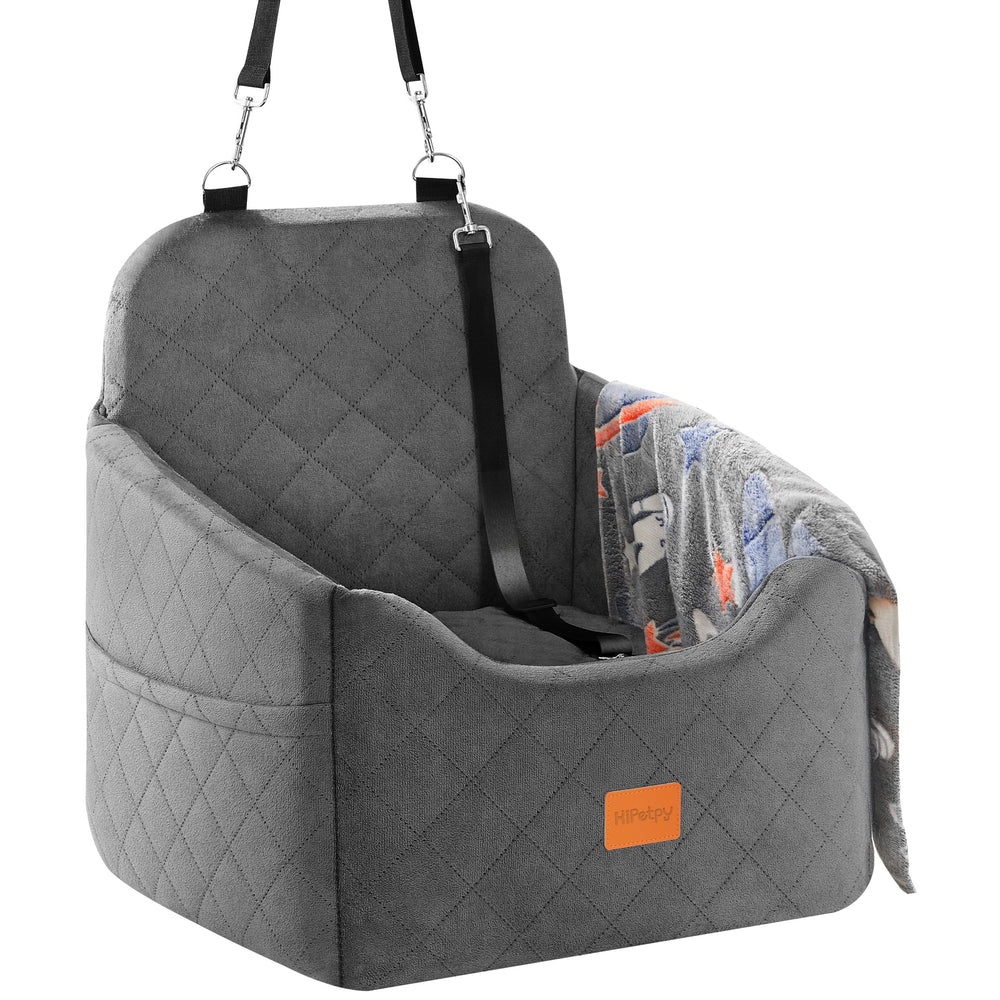 HiPetpy asiento para perro pequeño elevado brinda mejor vista y confort en el coche