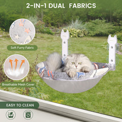HiPetpy funda-desmontable-ventana-gato facilita limpieza rápida.