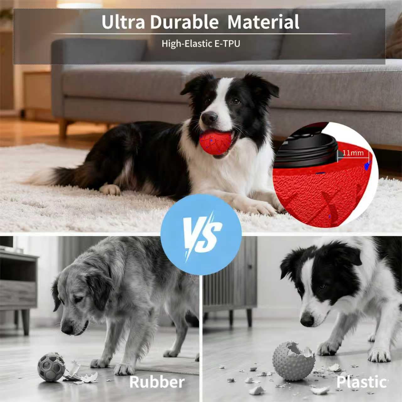 Hipibbo Pelota IP54 Impermeable, apta para interiores y exteriores.