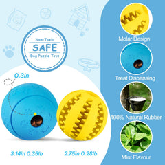 HIPPIH Bola amarilla para perros: dispensador de premios