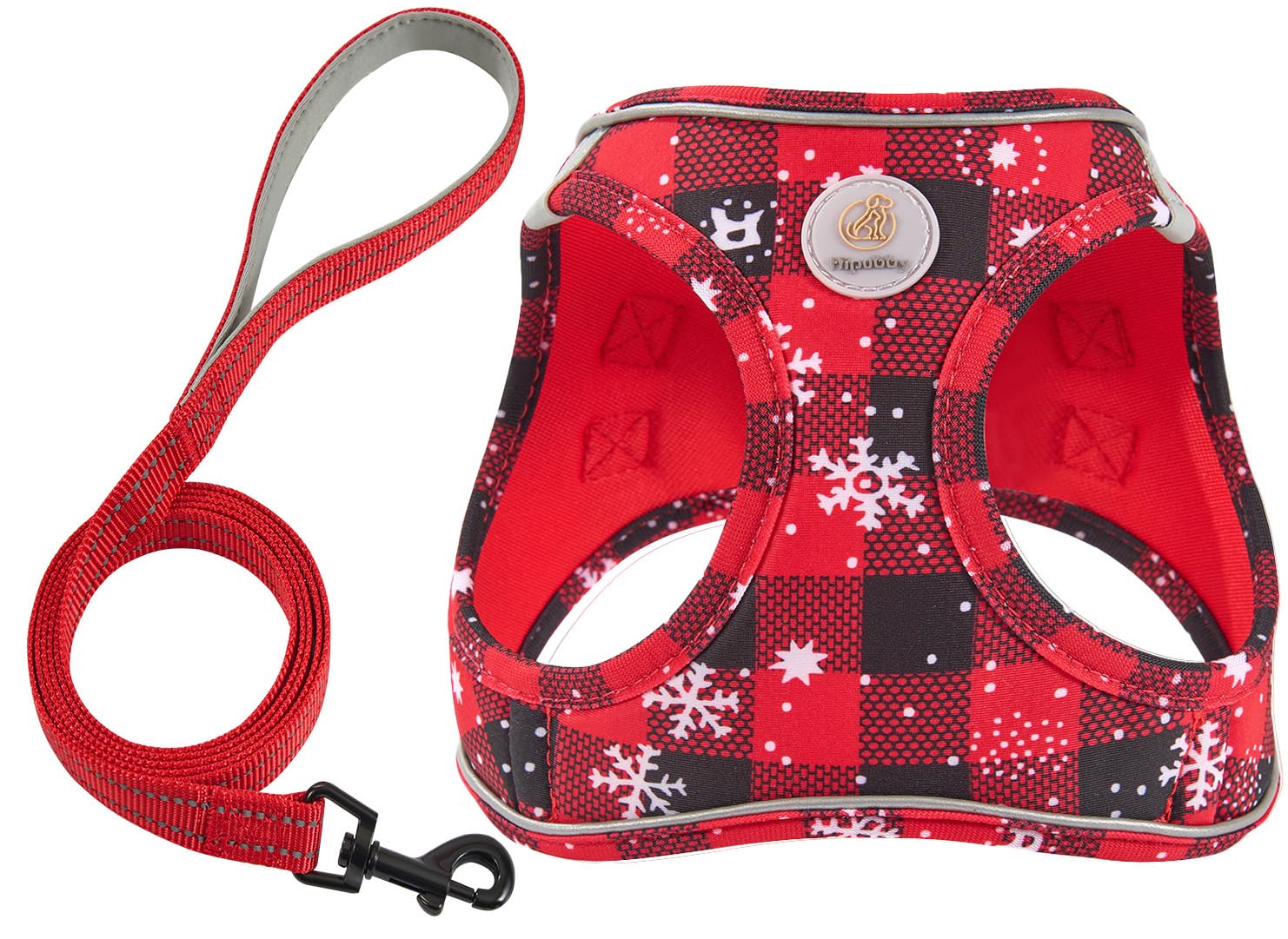 Arnés navideño Hipubby para perro, ajuste cómodo para paseos diarios.