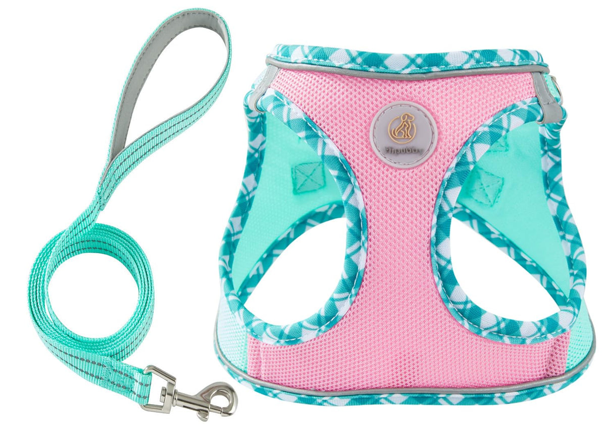 Hipubby arnés de malla de aire, vista frontal, cómodo y transpirable para paseos