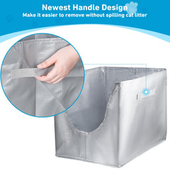 Liner F de HireGIGI con asa práctico para manipular y desechar con seguridad.