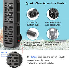HiTauing calentador de acuario 200W, sensor inteligente evita sobrecalentamiento.