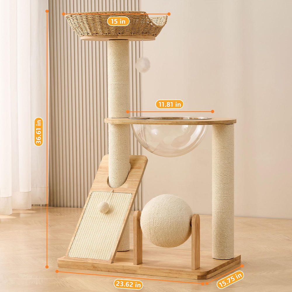 HITTITE uso-interior: torre para gatos en casa, juego y descanso.