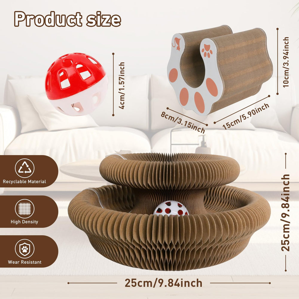 HivaolJoy Kitty Cat Toys Organ Kurlz: forma hueso plegable para juego adaptable