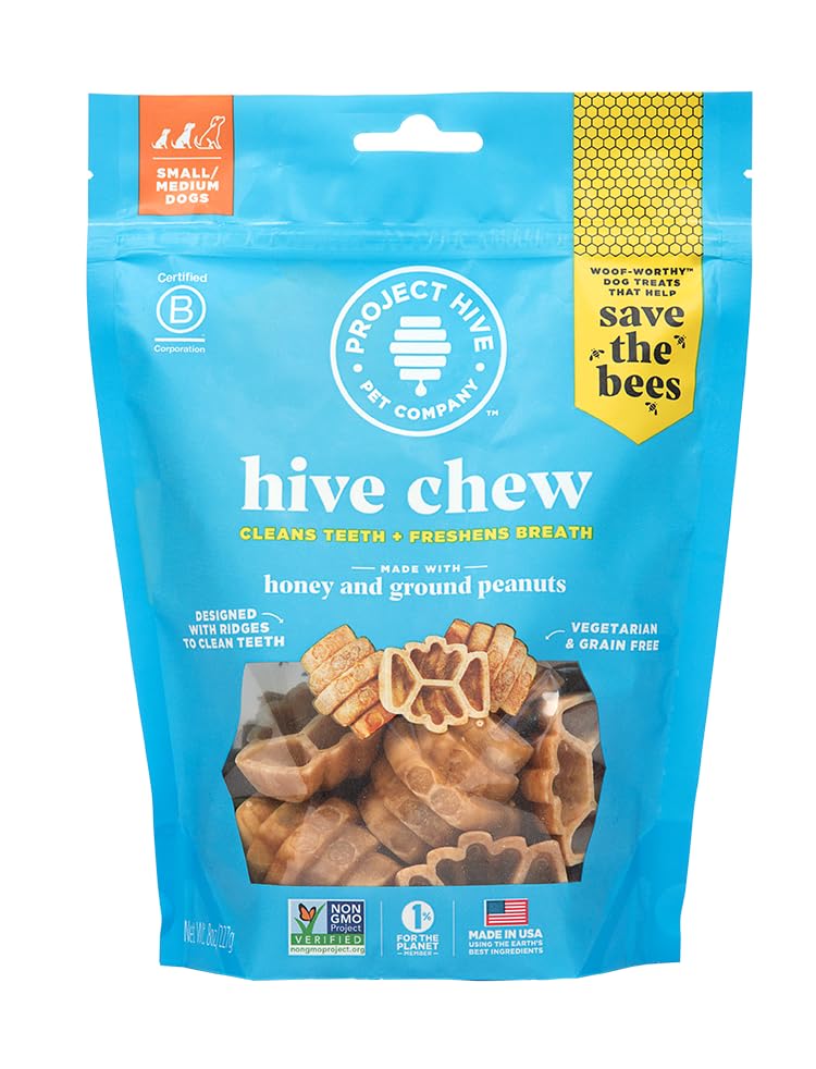 Hive Chews empaque dental, fácil de almacenar y usar en casa para perros