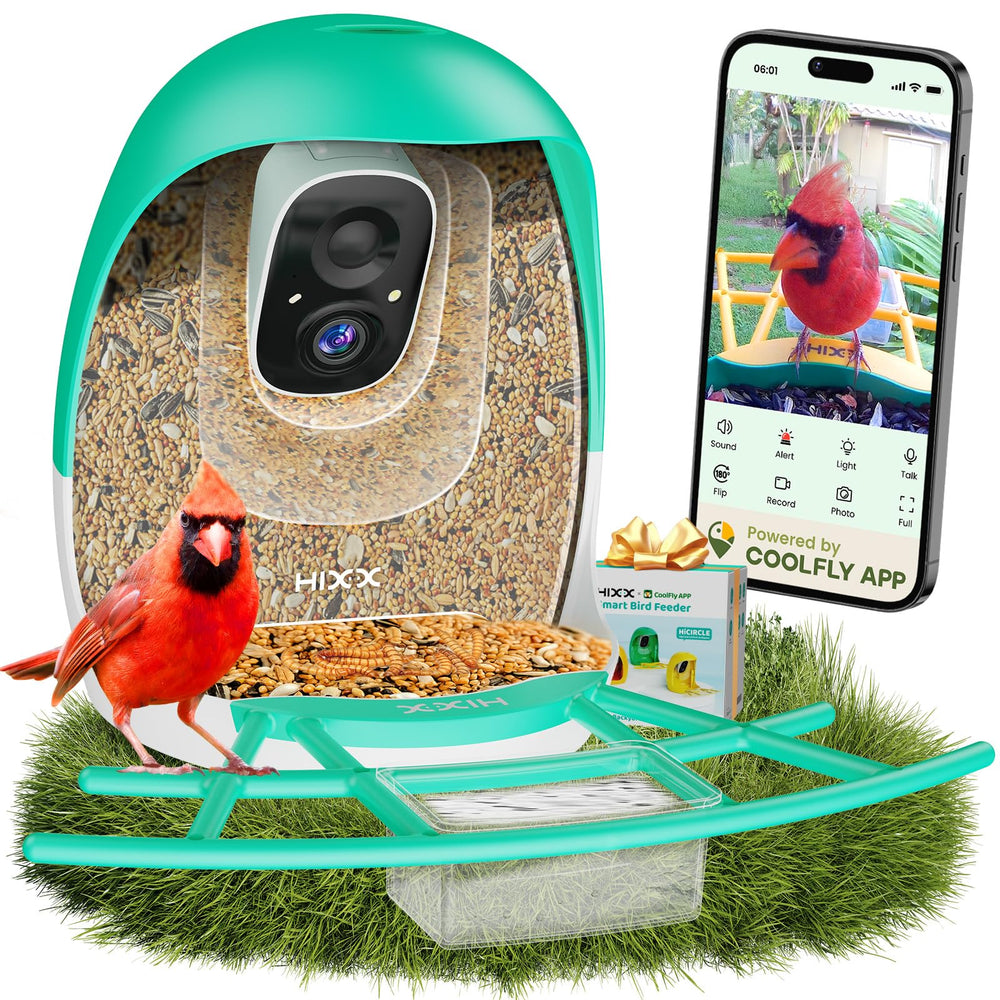 HIXX alimentador de aves con cámara para ver aves en vivo desde cualquier lugar