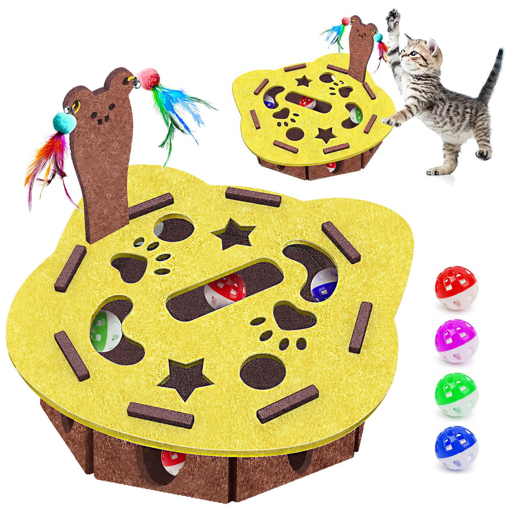 Caja laberinto de fieltro Hiyimipty con poste ratón dibujo mejora el juego interactivo