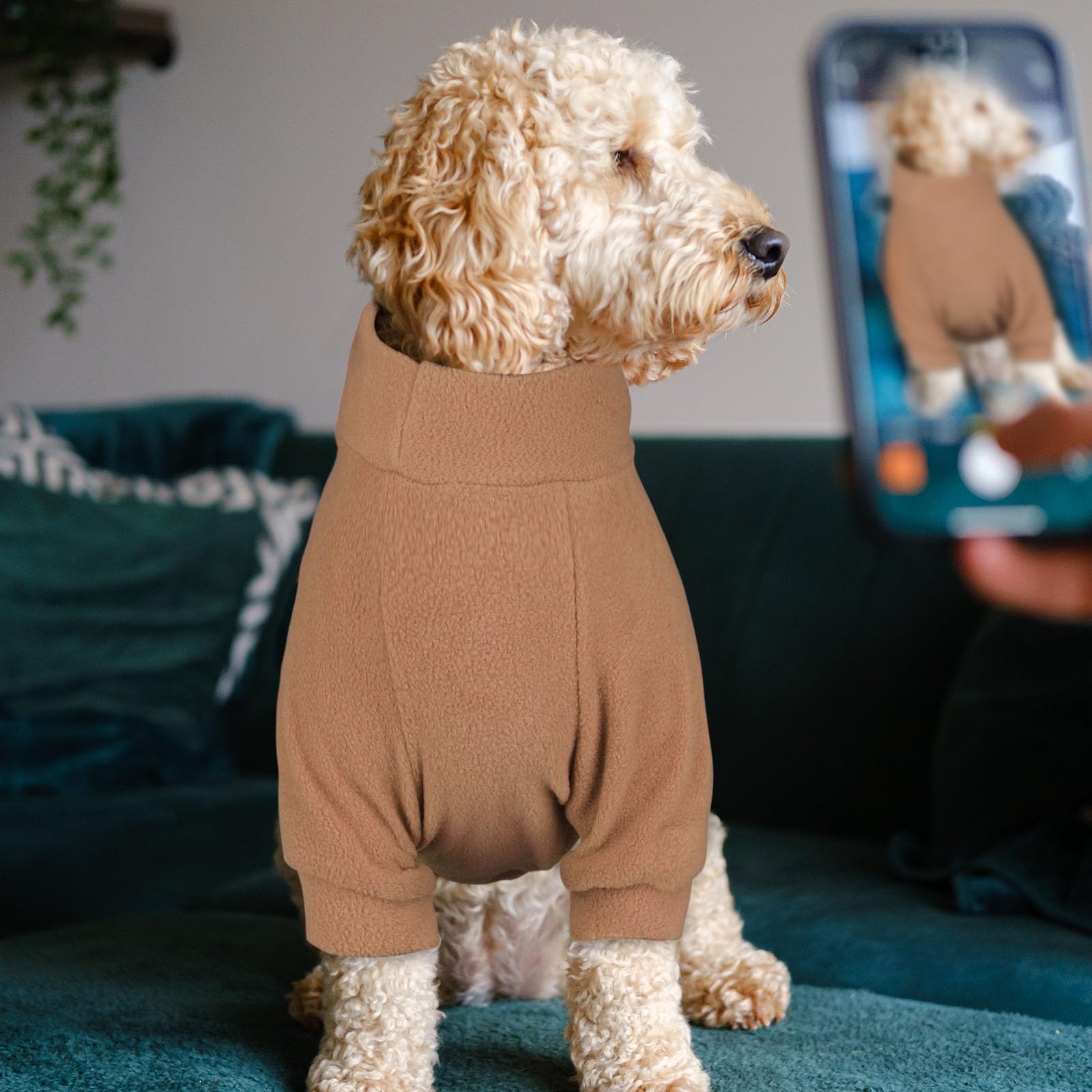 HLJ pack tres suéteres para perro grande café - ajuste práctico para días fríos