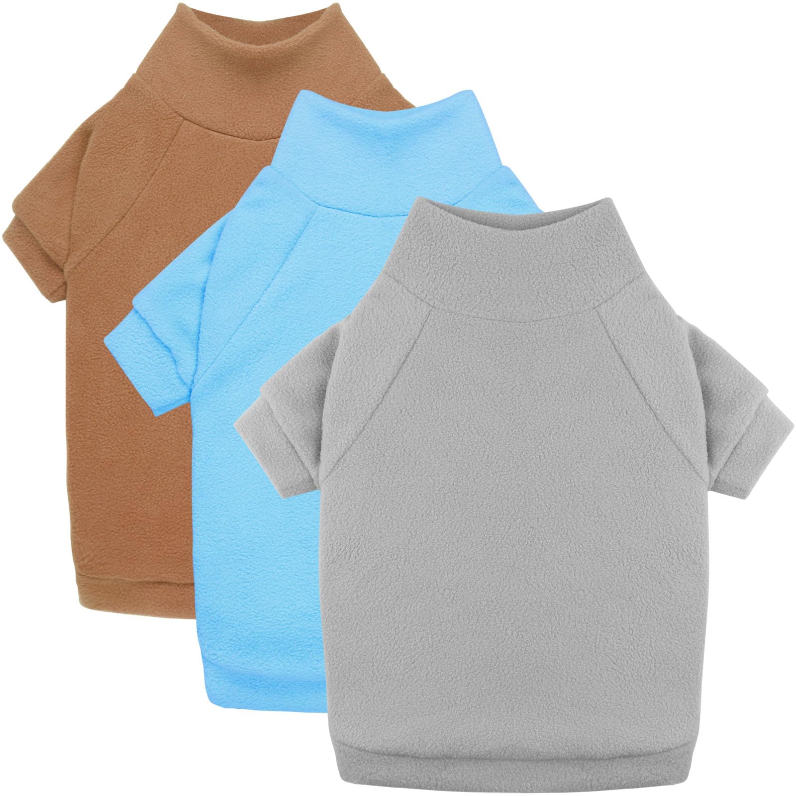 HLJ pack tres suéteres para perro grande en gris - abrigo suave para paseos fríos