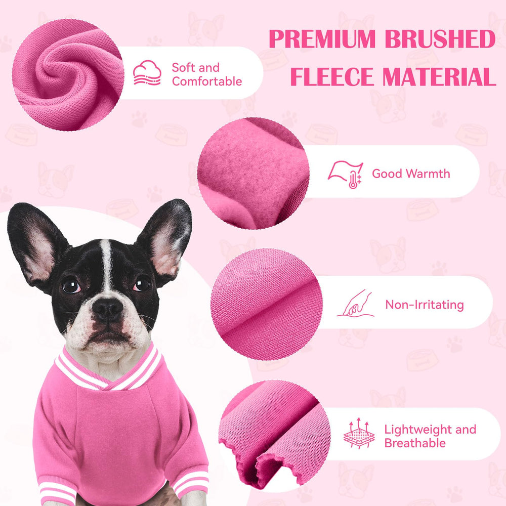 HLJ suéter para perros medianos, costuras duraderas rosa, uso diario.