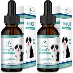 HMone Aceite de Cáñamo para Mascotas, bote dosificador para administrar gotas fácilmente.