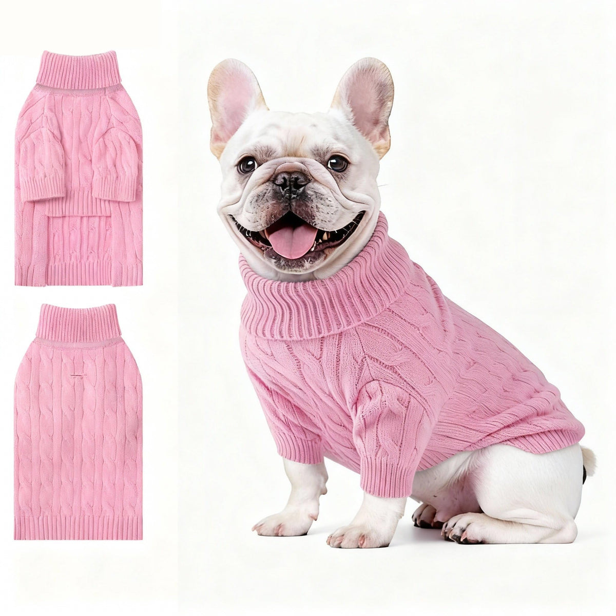 Hó Pêng-iú suéter térmico para perro pequeño con cuello alto, calor suave.