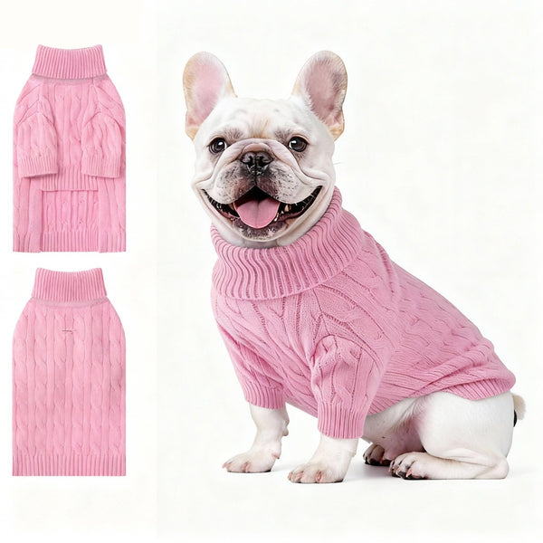 Hó Pêng-iú suéter térmico para perro pequeño con cuello alto, calor suave.