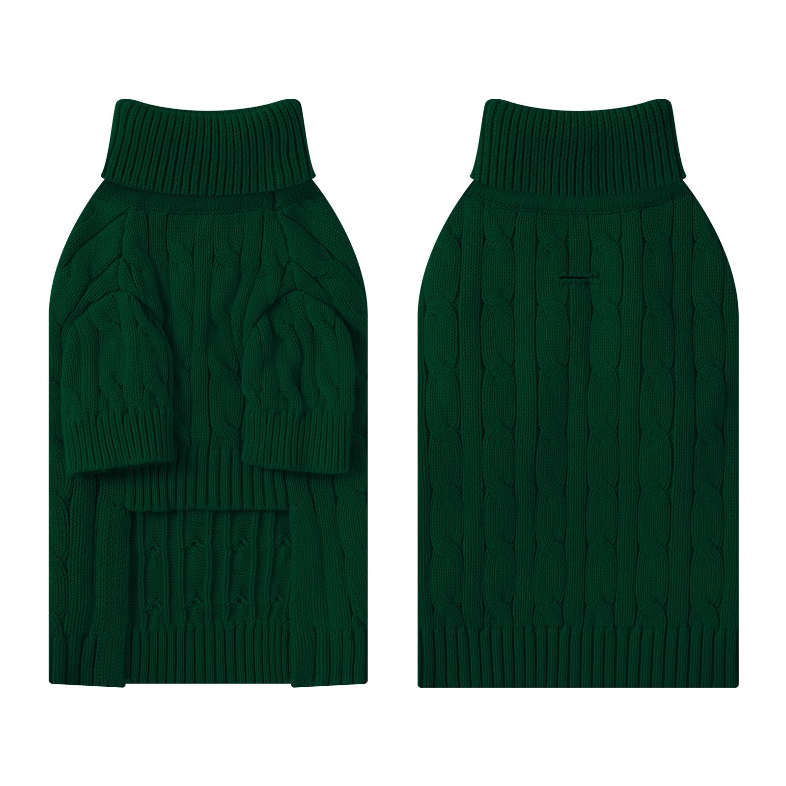 Hó Pêng-iú: suéter de punto trenza verde, textura suave y cálida