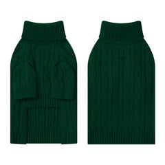Hó Pêng-iú: suéter de punto trenza verde, textura suave y cálida
