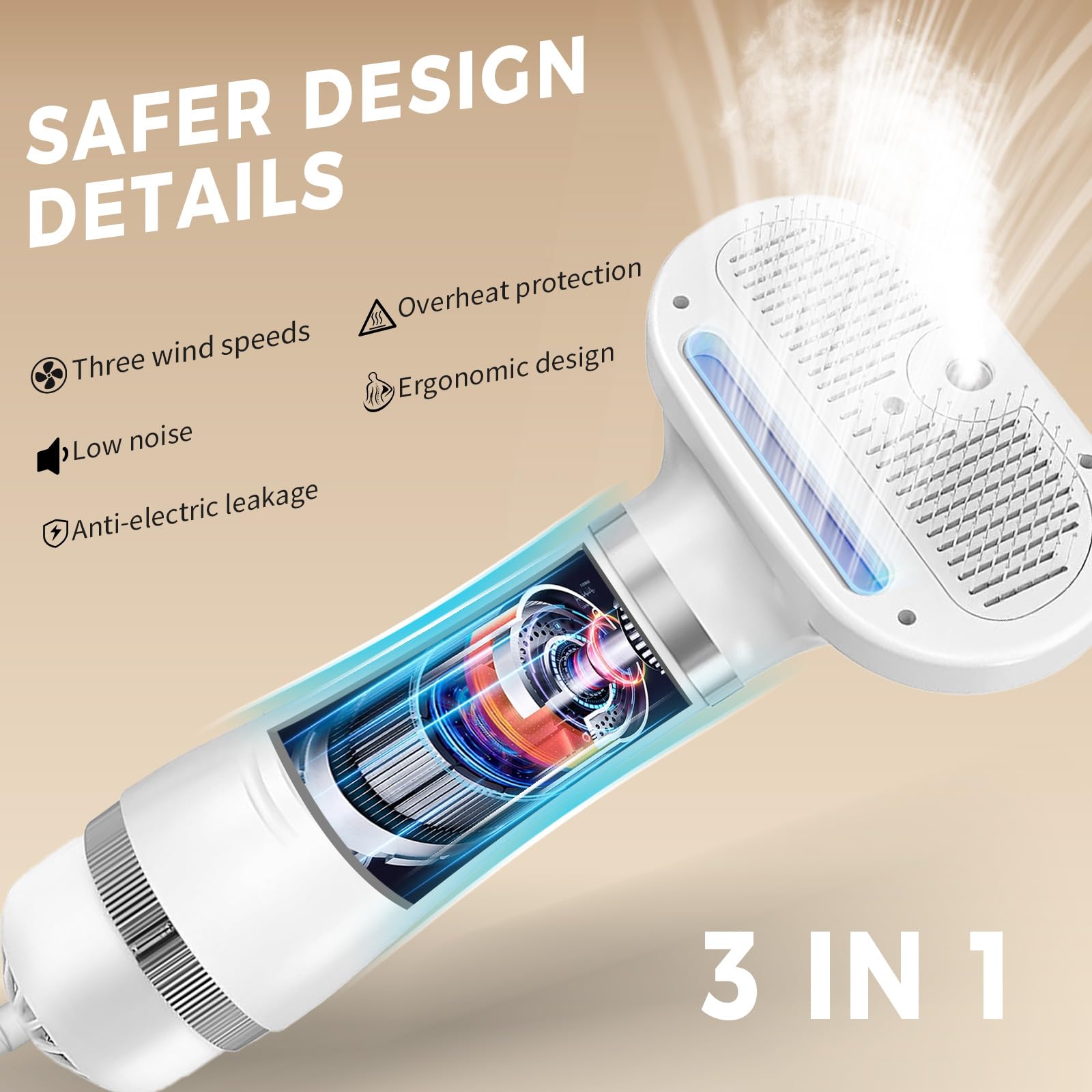 HOB4U carcasa ABS resistente con masaje suave.